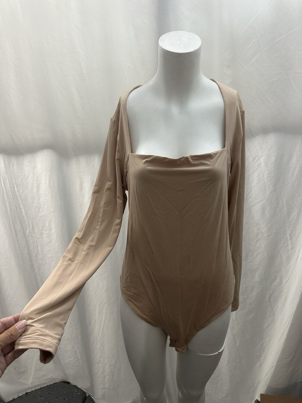 ReoRia Square Neck Long Sleeve Bodysuit - Size XL